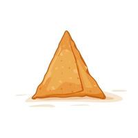 Samosa ist ein mit Gemüse gefüllter frittierter Snack, der in Indien sehr beliebt ist vektor