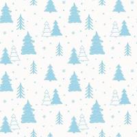 nahtlose Neujahrsvorlage mit stilisierten Weihnachtsbäumen im Wald vektor