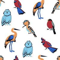 nahtloses Muster mit Vögeln vektor