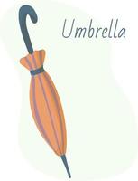 regn och parasoll. ett viktigt föremål för fritid och resor. element för din design vektor