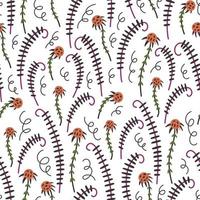 Muster abstrakte Blumen Blätter Farne vektor