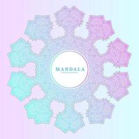wunderschönes Strichgrafik-Mandala-Design vektor