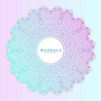 Elegantes Mandala-Design mit Strichgrafik und Farbverlauf vektor