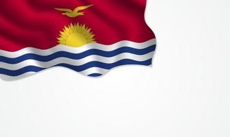 kiribati flagga viftande illustration med kopia utrymme på isolerad bakgrund vektor