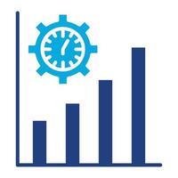 Produktivitätsglyphe zweifarbiges Symbol vektor