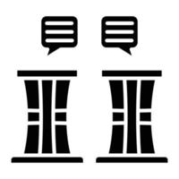 Debatte Glyphe Symbol vektor