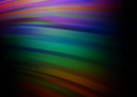 dunkle mehrfarbige, regenbogenfarbene Vektorvorlage mit flüssigen Formen. vektor