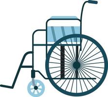 Rollstuhl, Illustration, Vektor auf weißem Hintergrund.