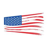 amerikanska flaggan i stil med grunge.vector illustration vektor