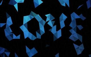 mörkblå vektor lysande triangulär mall.