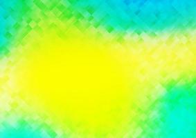 hellblaues, gelbes Vektormuster im quadratischen Stil. vektor