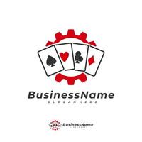 Poker-Gang-Logo-Vektorvorlage, kreatives Glücksspiel-Logo-Design-Konzept vektor
