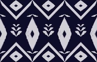 blått och vitt tyg ikat sömlösa mönster geometriska etniska orientaliska traditionell broderi style.design för bakgrund, matta, matta, tapeter, kläder, omslag, batik, tyg, vektorillustration. vektor