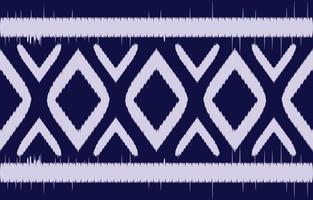 blau und weiß ikat nahtloses muster geometrischen ethnischen orientalischen traditionellen stickerei style.design für hintergrund, teppich, matte, tapeten, kleidung, verpackung, batik, stoff, vektorillustration. vektor