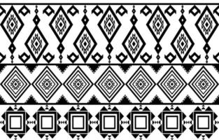 stammes-schwarz-weißes abstraktes ethnisches geometrisches musterdesign für hintergrund oder tapete.vektorillustration zum druck von stoffmustern, teppichen, hemden, kostümen, turban, hüten, vorhängen. vektor