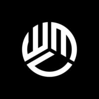 wmu-Brief-Logo-Design auf schwarzem Hintergrund. wmu kreative Initialen schreiben Logo-Konzept. wmu Briefgestaltung. vektor