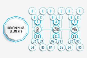 Infografik-Elemente in x-Formation vektor