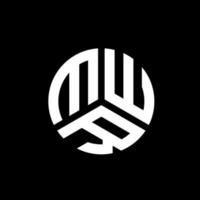 mwr-Buchstaben-Logo-Design auf schwarzem Hintergrund. mwr kreative Initialen schreiben Logo-Konzept. mwr Briefgestaltung. vektor