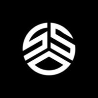sso-Brief-Logo-Design auf schwarzem Hintergrund. sso kreative Initialen schreiben Logo-Konzept. sso Briefgestaltung. vektor