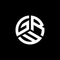 gw-Brief-Logo-Design auf weißem Hintergrund. grw kreative Initialen schreiben Logo-Konzept. grw Briefgestaltung. vektor