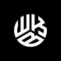 wkb-Brief-Logo-Design auf schwarzem Hintergrund. wkb kreative Initialen schreiben Logo-Konzept. wkb Briefgestaltung. vektor