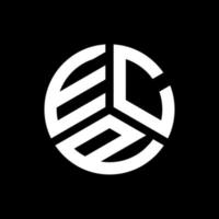 ECP-Brief-Logo-Design auf weißem Hintergrund. ecp kreative Initialen schreiben Logo-Konzept. ECP-Briefgestaltung. vektor