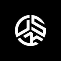 dsk-Brief-Logo-Design auf weißem Hintergrund. dsk kreative Initialen schreiben Logo-Konzept. dsk-Briefgestaltung. vektor
