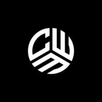 cwm-Brief-Logo-Design auf weißem Hintergrund. cwm kreative Initialen schreiben Logo-Konzept. cwm Briefgestaltung. vektor
