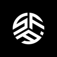 sfa-Brief-Logo-Design auf schwarzem Hintergrund. sfa kreative Initialen schreiben Logo-Konzept. sfa Briefgestaltung. vektor