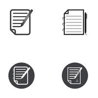 Schreiben Sie Dokument Benutzeroberfläche Umriss Symbol Logo Vektor Illustration