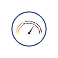 Tachometer-Vektorgrafik-Design-Illustrationsvorlage vektor