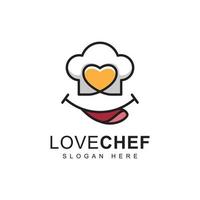 Happy Cooking Chef moderne Logo-Design-Vektorvorlage vektor