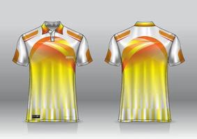 Poloshirt-Jersey-Design für Sport im Freien Vorder- und Rückansicht vektor