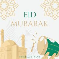 handritad eid al fitr mubarak illustration vektor