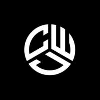 cwj-Buchstaben-Logo-Design auf weißem Hintergrund. cwj kreative Initialen schreiben Logo-Konzept. cwj Briefgestaltung. vektor
