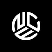 nce-Brief-Logo-Design auf schwarzem Hintergrund. nce kreative Initialen schreiben Logo-Konzept. nce Briefgestaltung. vektor