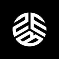 zeb-Buchstaben-Logo-Design auf schwarzem Hintergrund. zeb kreative Initialen schreiben Logo-Konzept. Zeb-Buchstaben-Design. vektor