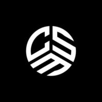 csm-Brief-Logo-Design auf weißem Hintergrund. csm kreative Initialen schreiben Logo-Konzept. csm-Briefgestaltung. vektor