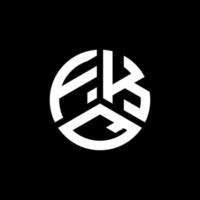 fkq-Brief-Logo-Design auf weißem Hintergrund. fkq kreative Initialen schreiben Logo-Konzept. fkq Briefgestaltung. vektor