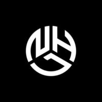 Nhl-Brief-Logo-Design auf schwarzem Hintergrund. nhl kreatives Initialen-Buchstaben-Logo-Konzept. nhl Briefgestaltung. vektor