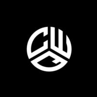 cwq brev logotyp design på vit bakgrund. cwq kreativa initialer brev logotyp koncept. cwq bokstavsdesign. vektor