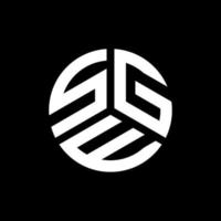 sge-Buchstaben-Logo-Design auf schwarzem Hintergrund. sge kreatives Initialen-Buchstaben-Logo-Konzept. sge Briefgestaltung. vektor