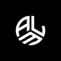 alm-Brief-Logo-Design auf weißem Hintergrund. alm kreative Initialen schreiben Logo-Konzept. Alm Briefgestaltung. vektor