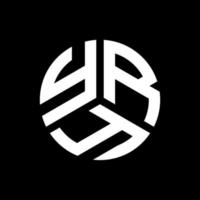 Yry-Brief-Logo-Design auf schwarzem Hintergrund. yry kreative Initialen schreiben Logo-Konzept. Yry Briefgestaltung. vektor