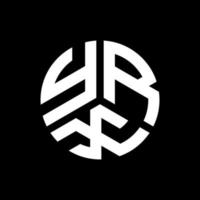 yrx-Buchstaben-Logo-Design auf schwarzem Hintergrund. yrx kreative Initialen schreiben Logo-Konzept. yrx Briefdesign. vektor