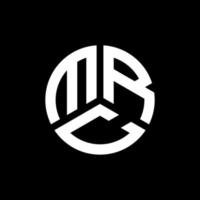 mrc brev logotyp design på svart bakgrund. mrc kreativa initialer brev logotyp koncept. mrc bokstavsdesign. vektor
