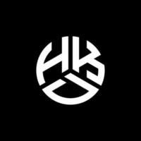 HK-Brief-Logo-Design auf weißem Hintergrund. hkd kreative Initialen schreiben Logo-Konzept. hkd-Briefgestaltung. vektor