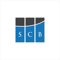 scb brev logotyp design på vit bakgrund. scb kreativa initialer brev logotyp koncept. scb bokstavsdesign. vektor