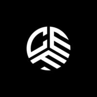cef-Brief-Logo-Design auf weißem Hintergrund. cef kreative Initialen schreiben Logo-Konzept. cef Briefgestaltung. vektor