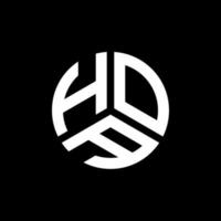 Hoa-Brief-Logo-Design auf weißem Hintergrund. hoa kreative Initialen schreiben Logo-Konzept. hoa Briefgestaltung. vektor